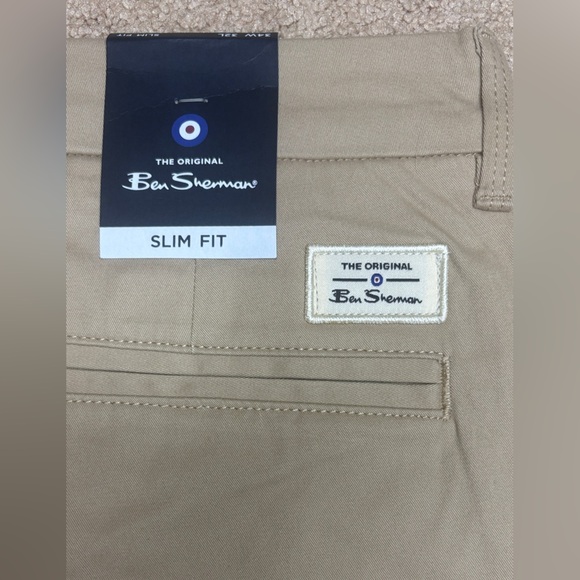 Men’s Slim Fit Chino Pants – Beige / Khaki / Sand – Brand New with Tags - Picture 6 of 7